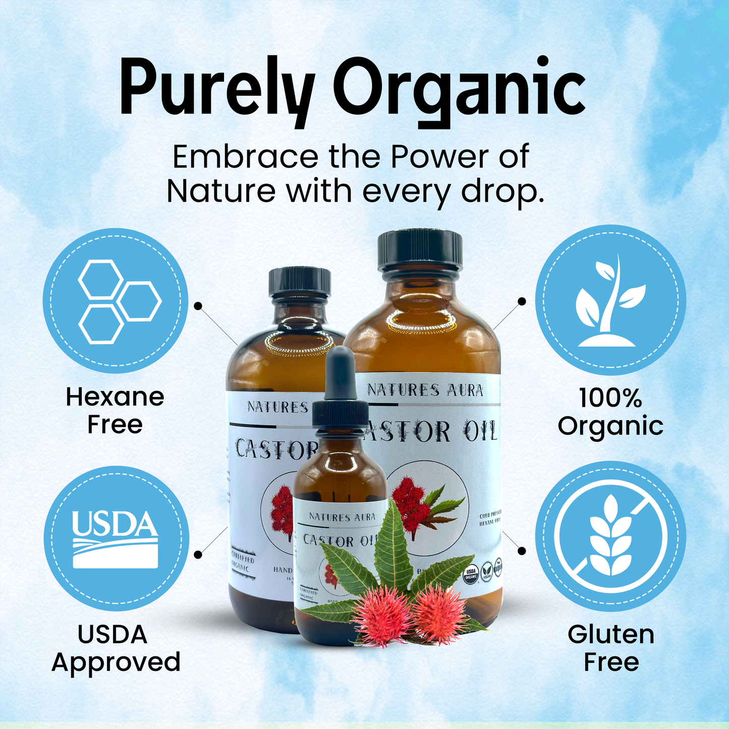 Natures Aura Organic Castor Oil