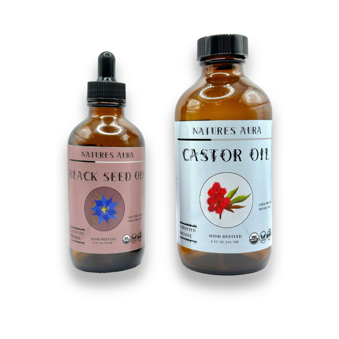 Natures Aura Organic Castor, Jojoba & Black Seed Kit