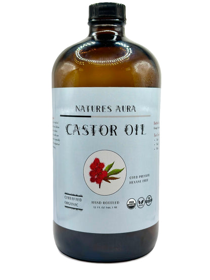 Natures Aura Organic Castor Oil - 500ml (16.9 Oz)