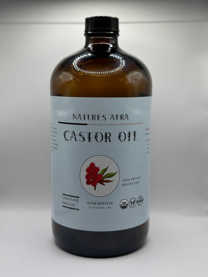 Natures Aura Organic Castor Oil - 500ml (16.9 Oz)